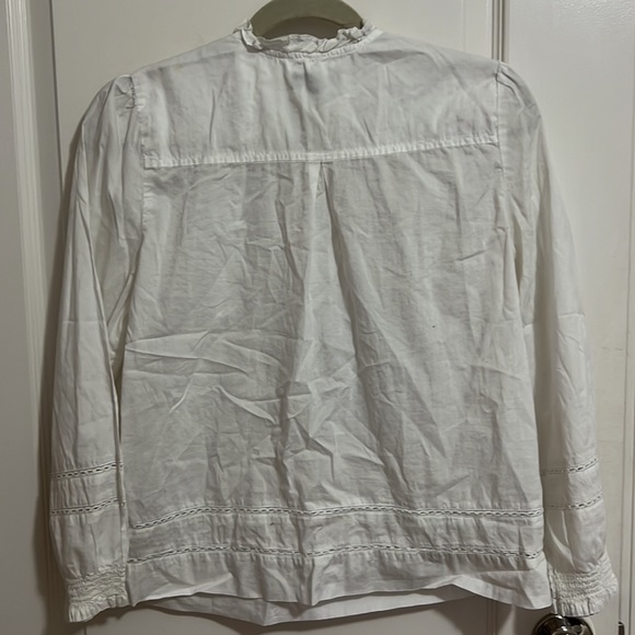 J crew white long sleeve blouse - Picture 3 of 3